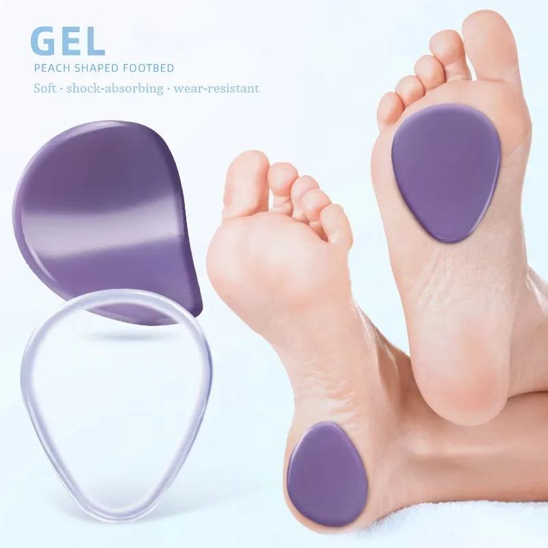 New Women Silicone Gel Forefoot Pad Shoe Pads for Plantar Fasciitis Relief Shock Absorption Foot Care Insoles Sandals Protectors