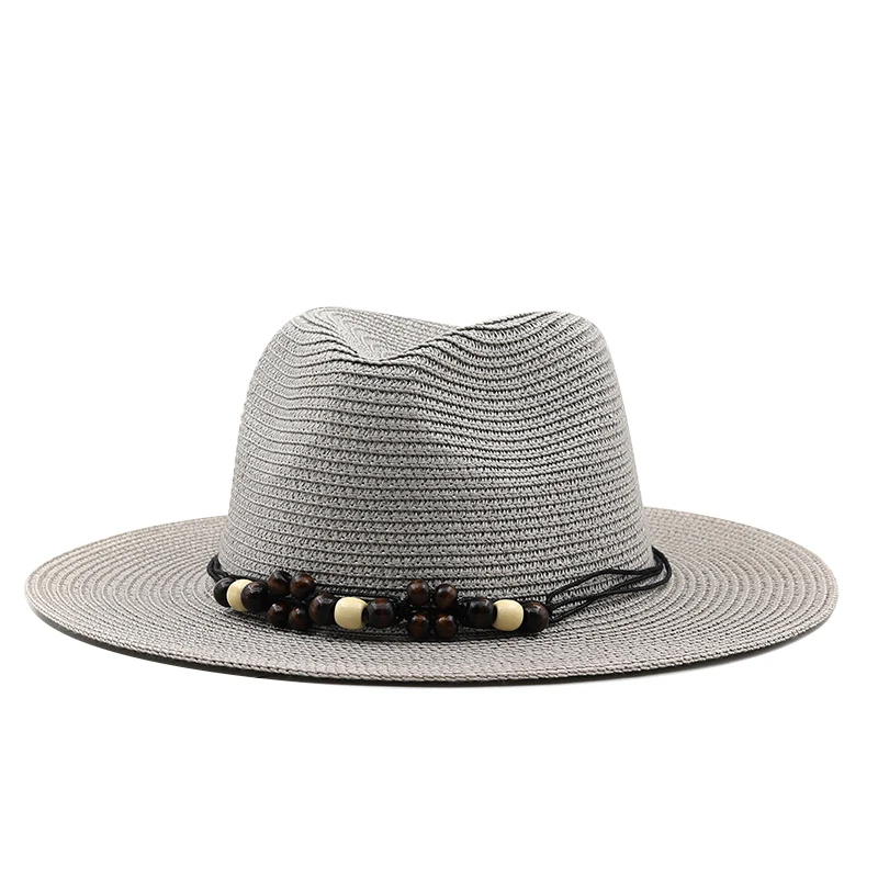 New Big Size 59-60CM Panama Hat Summer Sun Hats for Women Man Outdoor Beach Straw UV Protection Cap Chapeau Jazz Trilby Cap