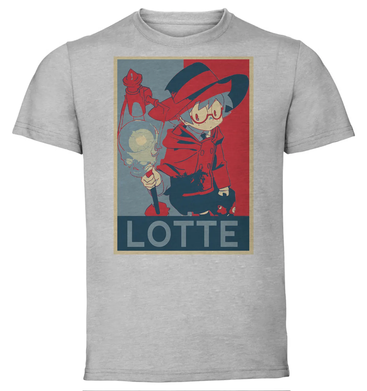 T-Shirt Unisex Grey Propaganda Little Witch Academia Lotte