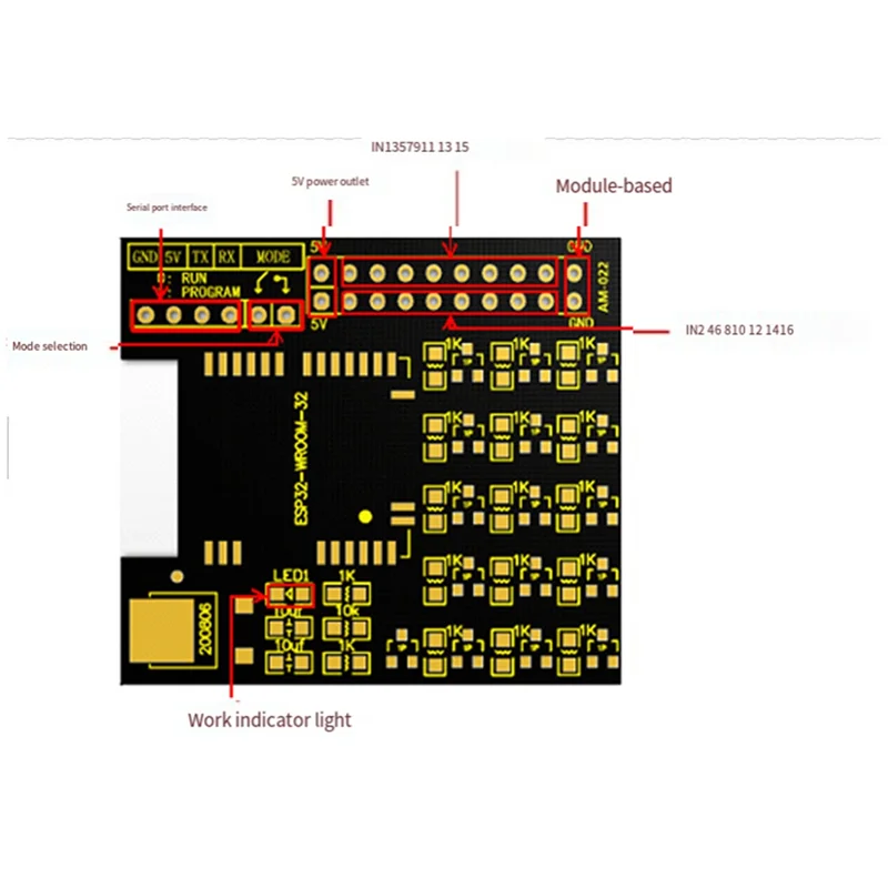 

16CH 16 Channel ESP32 WIFI Wireless Driver Board Remote Control Switch Module DC 5V For IOT Smart Home Development-AU47