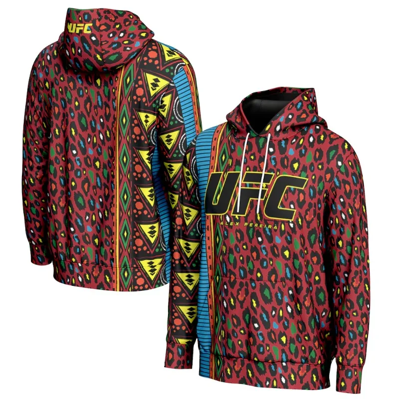 

Men's UFC Fashion Printed Autumn and Winter Warm Hooded Sweatshirt, Loose and Quick Drying Suitable for Outdoor Activities