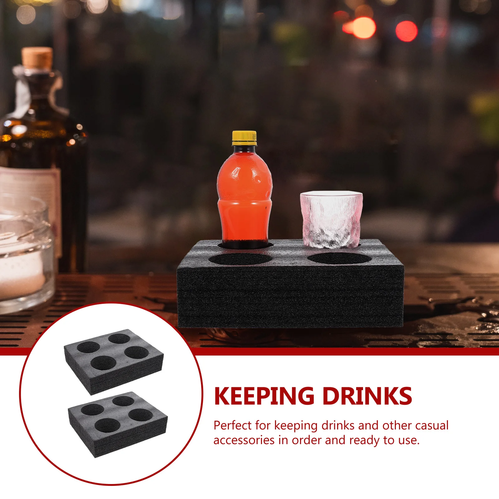 

2 Pcs Cup Carriers for Drinks Beverage Fixed Coaster Tray Cups Office Milk Tea Holders