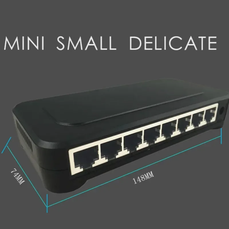 OEM 10 / 100mbps RJ45 8 ميناء سريع محول إيثرنت Lan Hub الولايات المتحدة الاتحاد الأوروبي التوصيل 5 فولت محول شبكة إمداد الطاقة التبديل