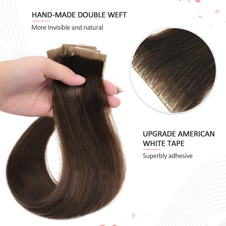 Vlasy Tape in Human Hair Extensions 12\