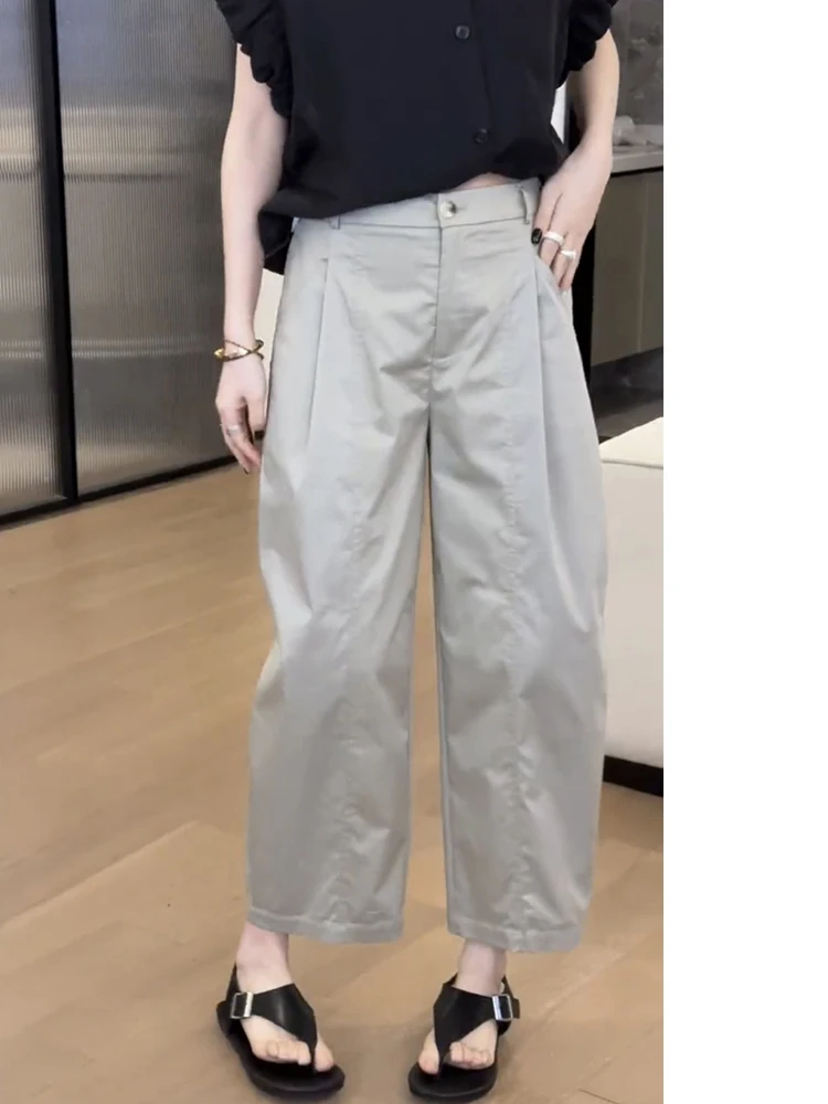 Japanese Sle Balloon Pants Women Summer Slimming Harlan Pants Small Size Loose Wide Leg Pants Nine Points Casual Carrot Pants