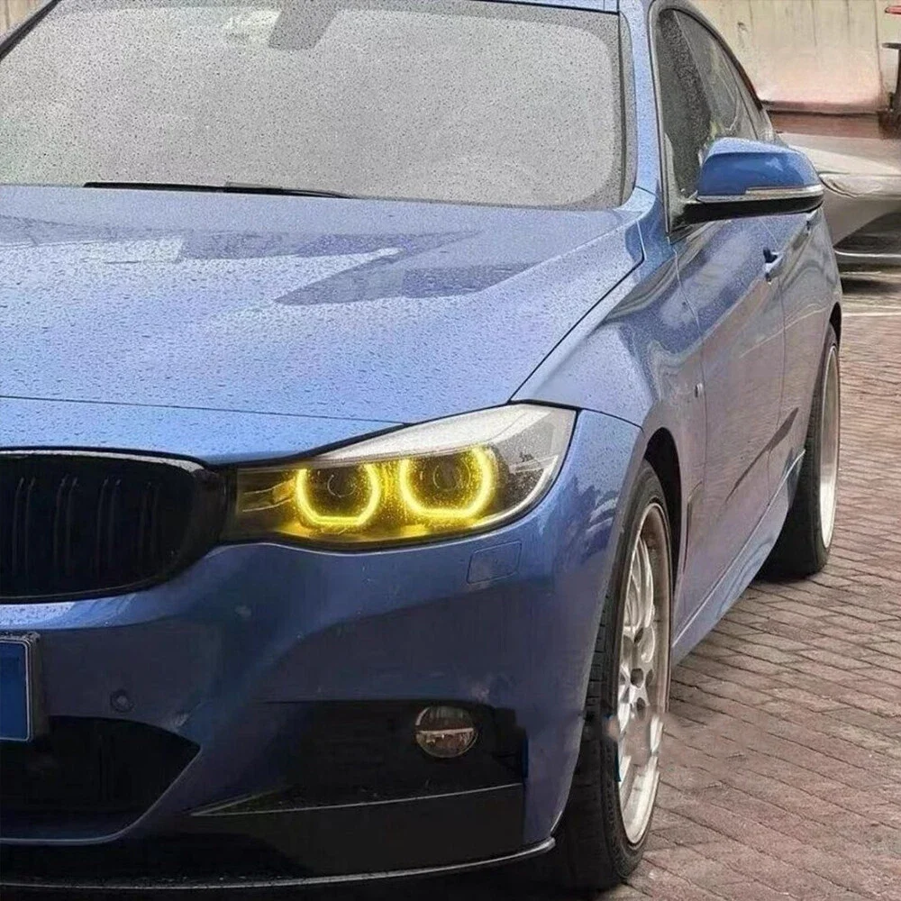 لوحات LED عين الملاك الصفراء DLR لسيارات BMW 3 Series F34 GT 2015 2016 2017 2018 2019 ضوء النهار الجري 63117470425 63117470426