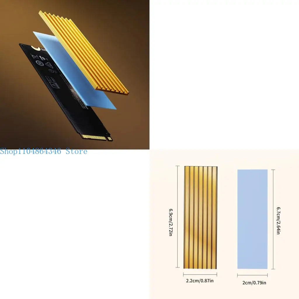 

5ASD M.2 SSD Heatsink 2280 SSD Нагреватель SSD с NVME SSD Thermal Pad NVME Замена радиатора для аксессуаров для игровых консолей