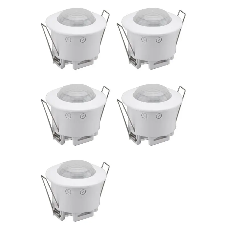 B29C-5X Ceiling Recessed PIR Motion Sensor Infrared Adjustable Detector For Corridor Warehouse Stairs Porch Lamp Switch