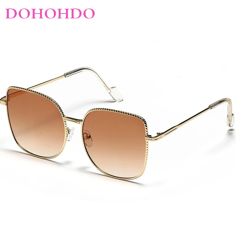 

DOHOHDO Sunglasses For Men Retro Cat Eye Metal Sun Glasses Women Glasses Classic Vintage Eyeglasses UV400 Lentes de sol mujer