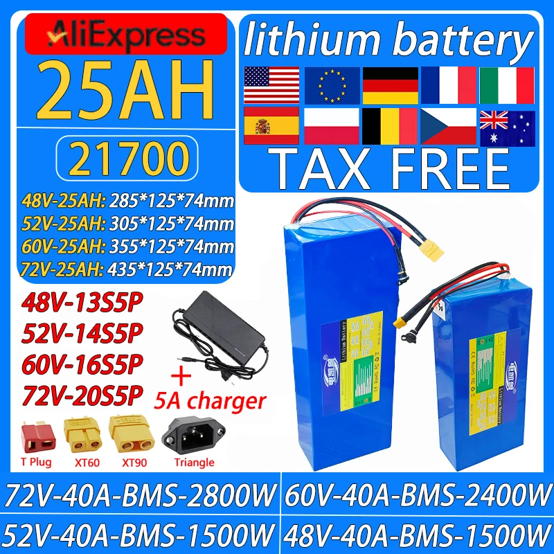 Battery Pack 25AH 4…