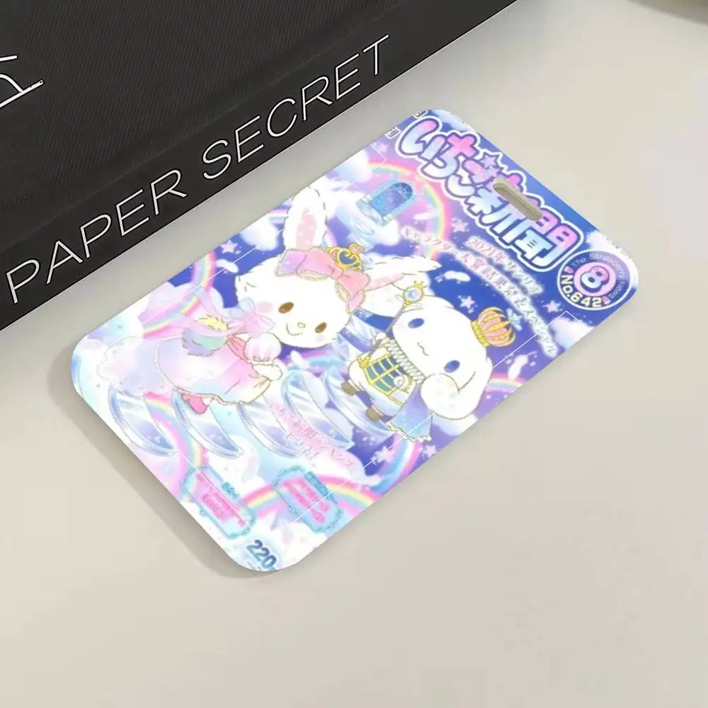 Cute H-Hello K-Kitty Kuromi ID Card Holder Neck Strap Pendant Door Badge Holder Lanyards Keychain Work Credential Case Gift view 5