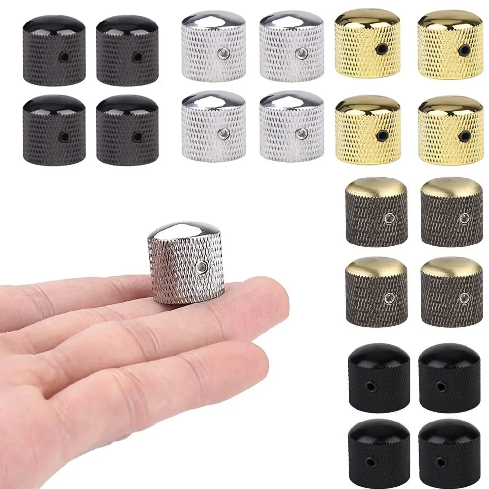 4 قطعة مقابض الغيتار المعدنية عالية الجودة تحسين لهجة التحكم دائم الغيتار النحاس الجهد سهلة الاستخدام قوي