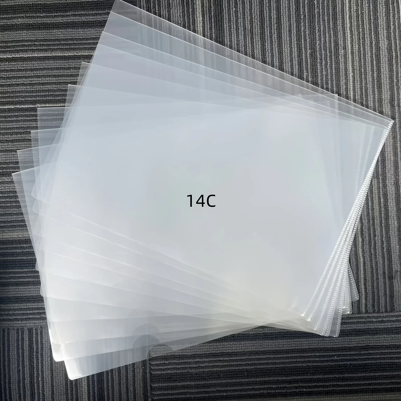 10pcs L-Type A4 Folder Monolithic Folder File Protective Cover Transparent File Envelope Folder