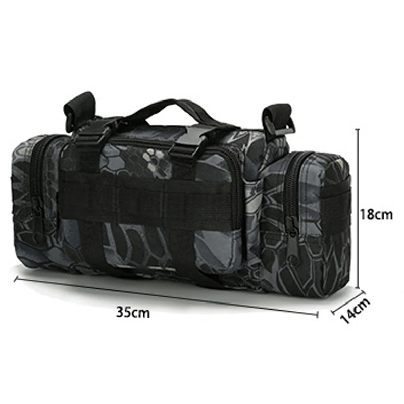 Outdoor hanging fishing waterproof running bag multifunctional tactical backpack mountaineering waist bag camping equipment