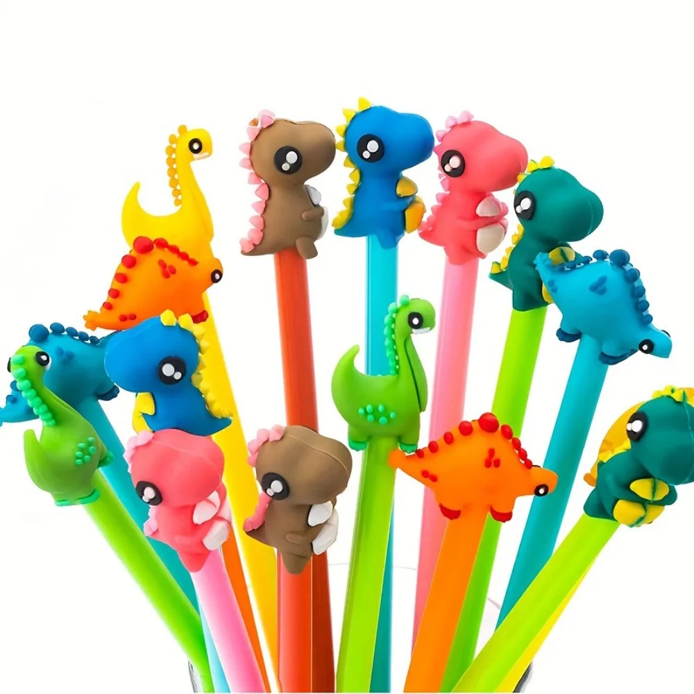 Stylo monochrome dinosaure dessin animé mignon 18cm, 10 à 30 pièces, pour anniversaire, carnaval, mariage, pâques, noël, nouvel an, cadeau, remplissage de sac cadeau