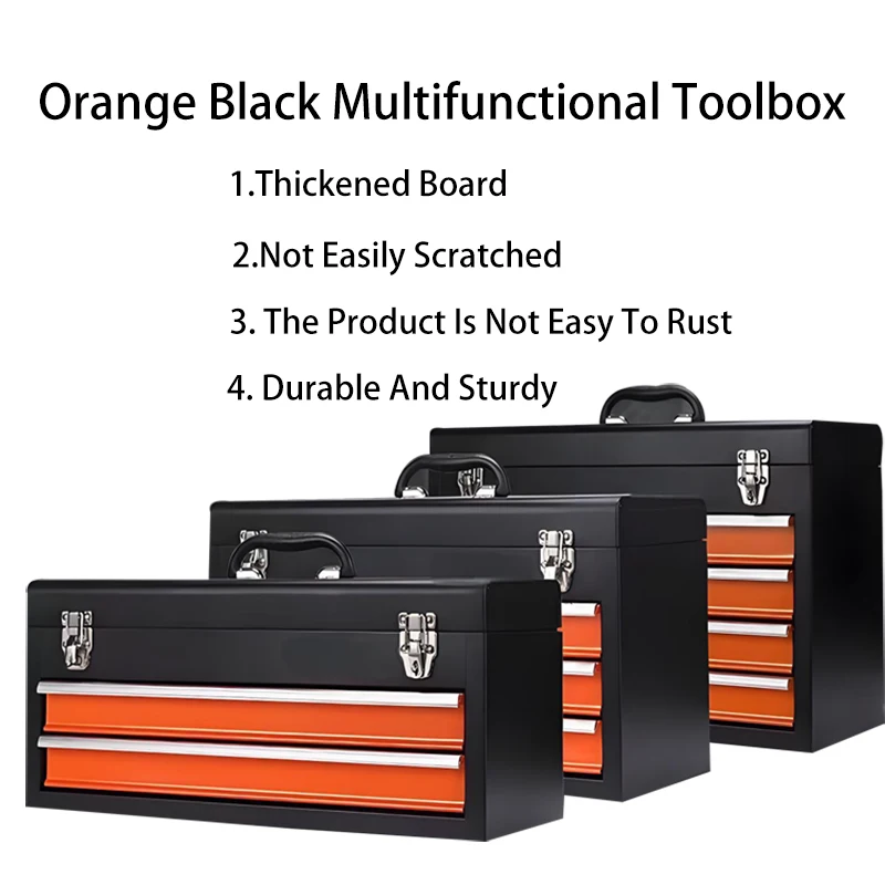 Multi Drawer Iron Sheet Car Toolbox Professional Toolbo Complete Set Workshop Cart Garage Equipment Multifunctional Storage Tool