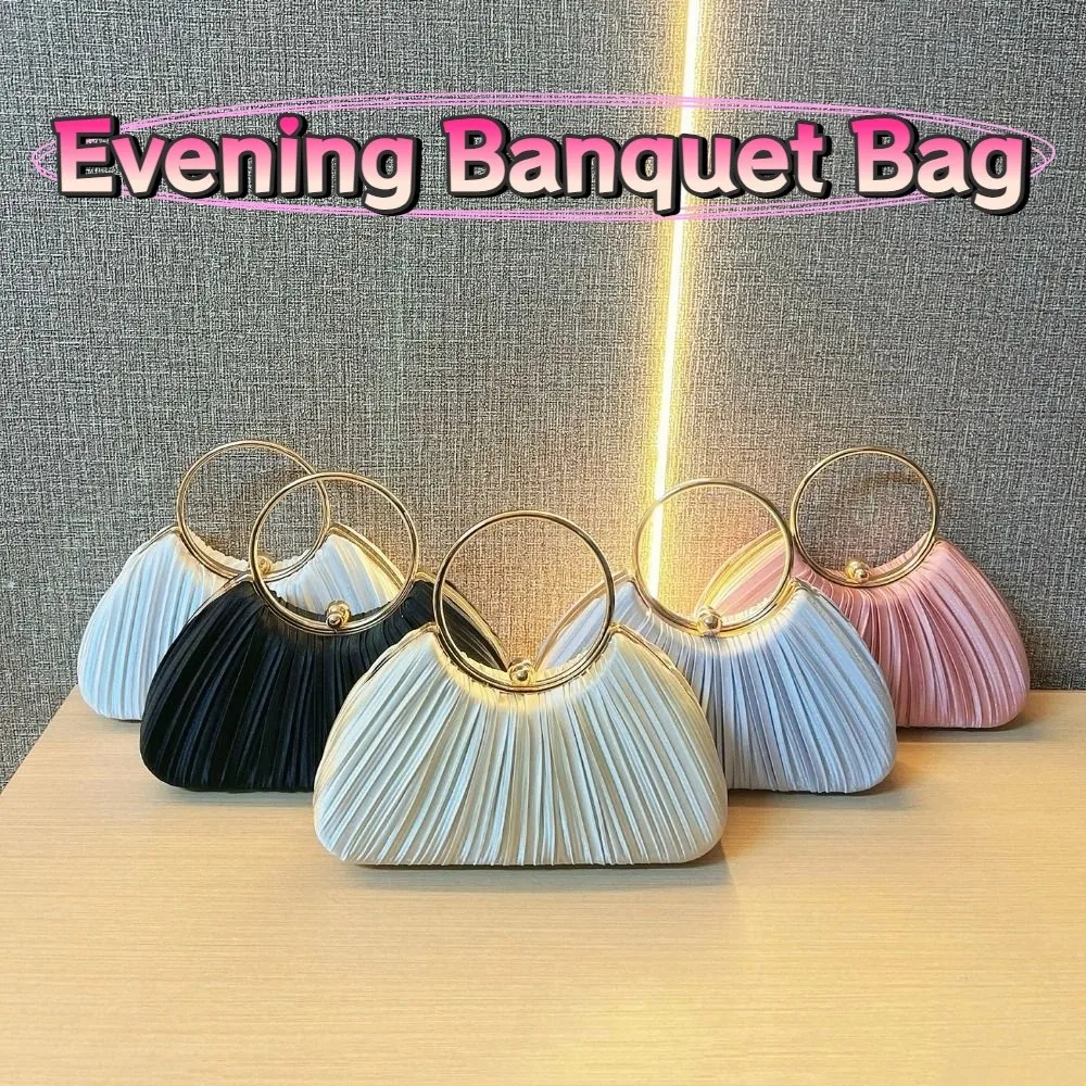 

Fashion Exquisite Evening Banquet Bag Light Luxury Portable Ladies Clutch Bag Temperament Sweet Wrist Bag Girl Gift