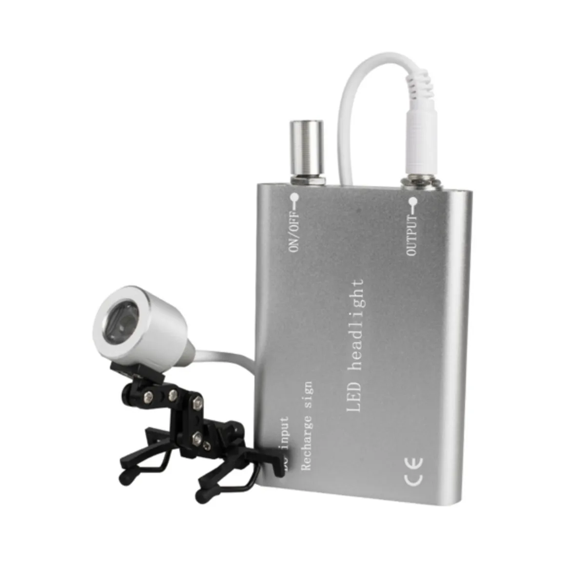 مصباح أمامي محمول LED للأسنان 15000-30000 كشافات لوكس شدة لطب الأسنان فحص الأنف والأذن والحنجرة الفضية