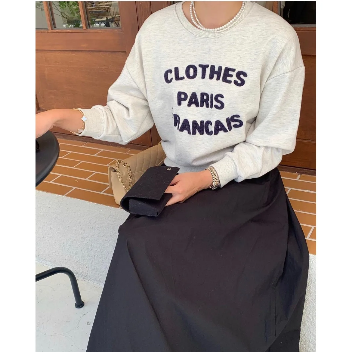 Koreaanse Sle Splice Sweater Dr Fake tweedelige casual streetwear voor dames lente herfst winter campus buitenactiviteiten