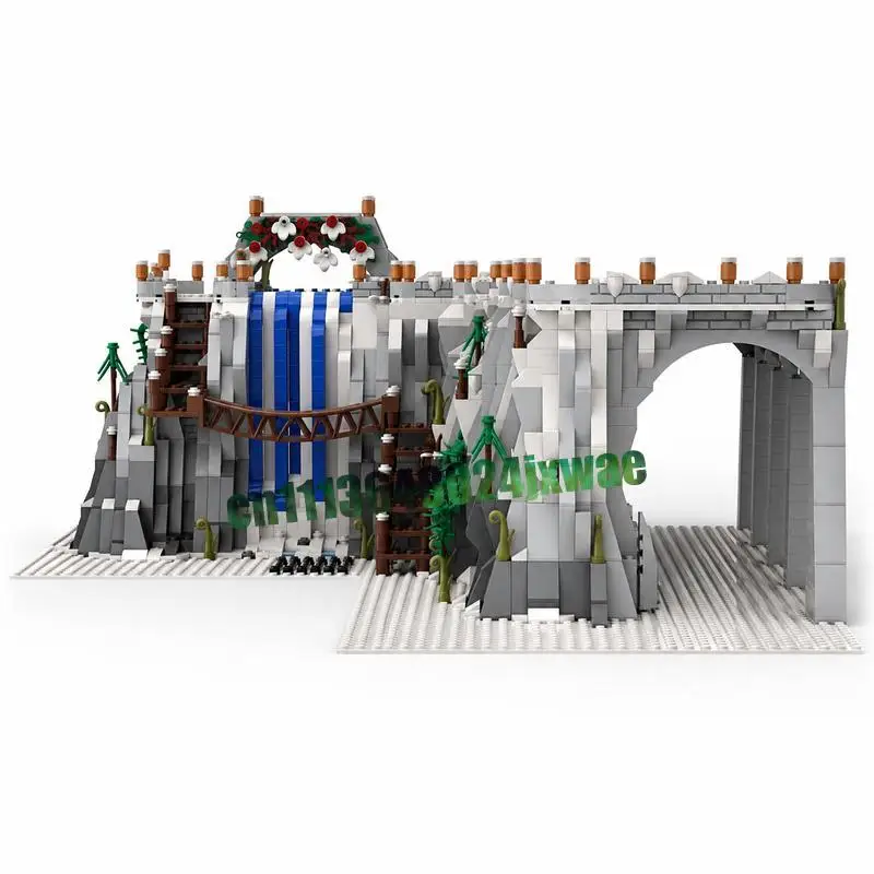 NEW 1563PCS Winter Corner Tunnel MOC Model Custom Puzzle Railway Architecture DIY Creative Assembly Educational Toy Blocks Gifts