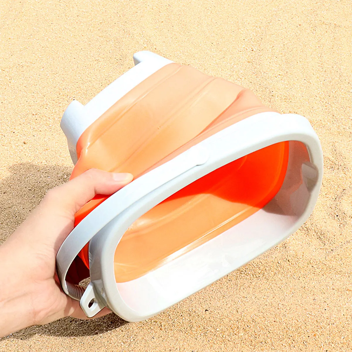 Pala de playa para niños o con cubo plegable, juguete puntiagudo de arena para niños, juego al aire libre, juego de agua/nieve, regalo de verano e invierno, 1/2 Uds.
