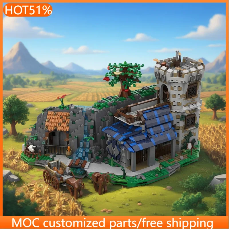 

2891 деталь Городской городок-посадка MOC: Модульный конструктор для самостоятельной сборки, развивающая игрушка для детей, популярный подарок для мальчиков на праздники