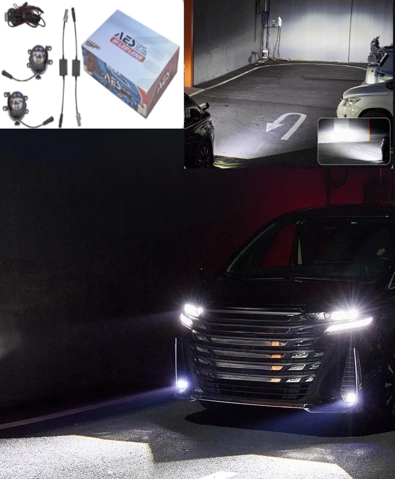 For Toyota 40 Series Alphard/Vellfire Front fog lamp dual lens headlights are low consumption energy-saving and durable