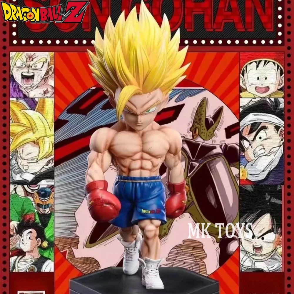19cm/7.48in Anime Dragon Ball Z Figure Boxing Son Gohan Action Figures Pvc Statue Desktop Ornamen Collection Model Toys Gifts