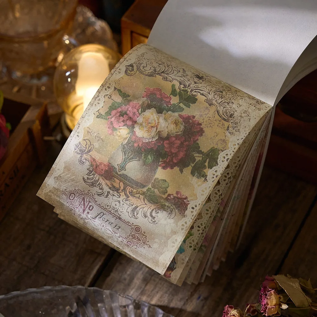 Papier de scrapbooking vintage, collage de bricolage, fournitures de journal indésirable, décor de licence esthétique, 100 feuilles