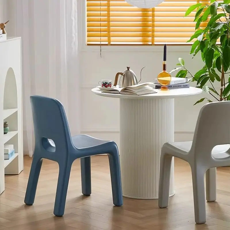 

Nordic Style Multi-Use PE Plastic Chair Heavy-Duty 120KG Dining Chair for Living Room Bedroom Balcony Dining Room Furniture