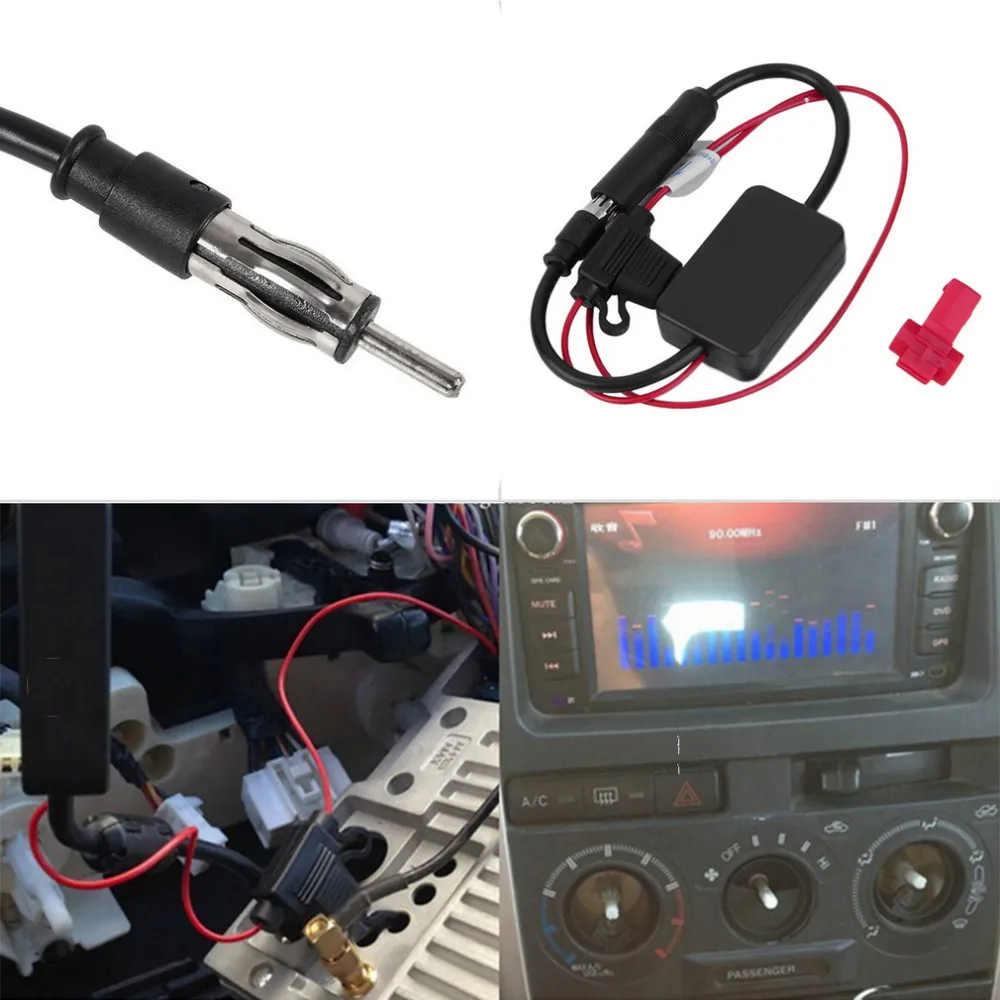 

Universal Car Radio FM Antenna Signal Amplifier 12V Auto Aerial Antenne Voiture Amplifier For Marine Car Boat RV Car Accessories