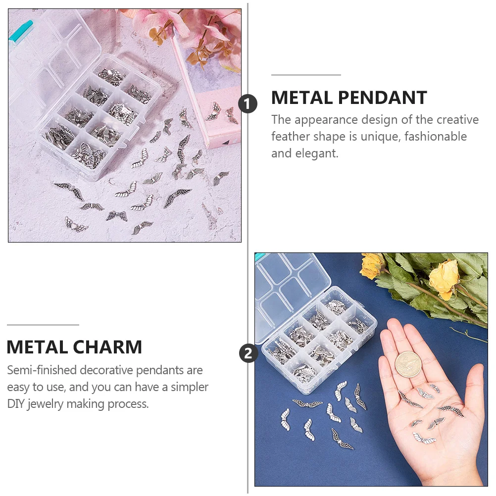 

Angel Wings Charm Alloy Pendant Accessories Jewelry Making Charms Metal Bracelet Travel