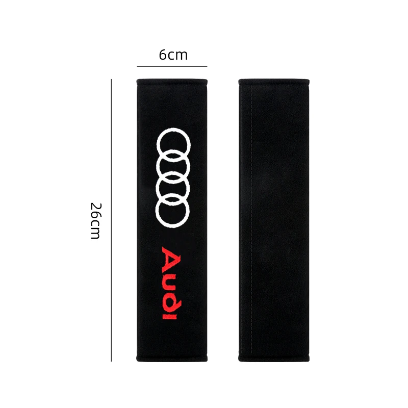 2PCS Car suede Seatbelt Shoulder Pad Driving Seat Belt Vehicle Pad Cover For Audi A4 b6 b8 b7 b9 b5 A6 A3 A8 Q3 Q5 Q7 Q8