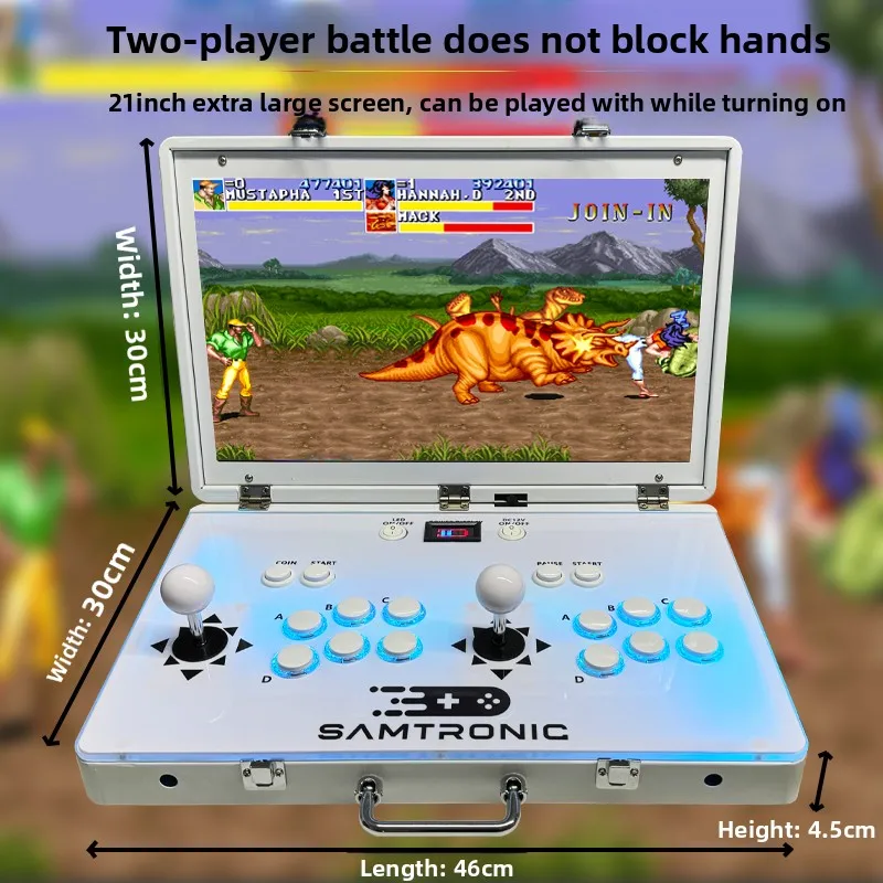 2026 Portable 19-Inch Pandora Box Arcade Console 3D Folding Console 1 Coin Pusher Mini Moonlight TV Game Console for SNES GBC