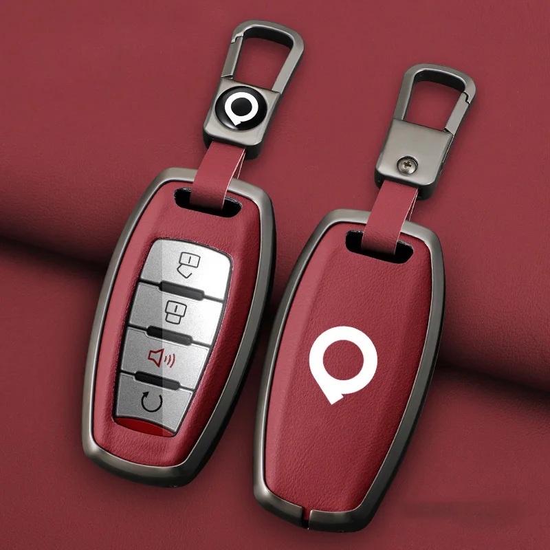 Zinc Alloy Car Remote Key Case Cover For Great Wall Ower GWM P Series Pickup 2019 2020 Great Wall POER Truck Keychain Accessorie