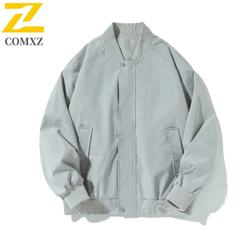 

COMXZ Mens Jacket Casual Stand Collar Outdoor Cycling Comfortable Coat Fashion Street Style Lightweight Durable Autumn Clothing