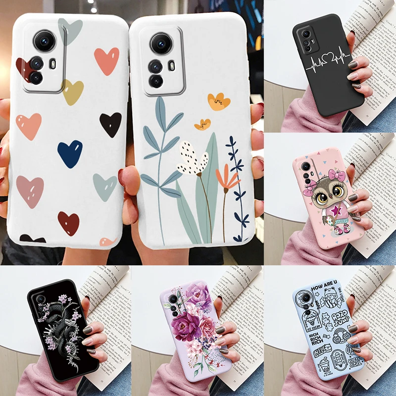 Vintage Leaves Flower Capa For Redmi Note 12S Case Cute Silicone Back Cover For Redmi Note12s 2023 Fundas Note 12s 12 S 4G Capa