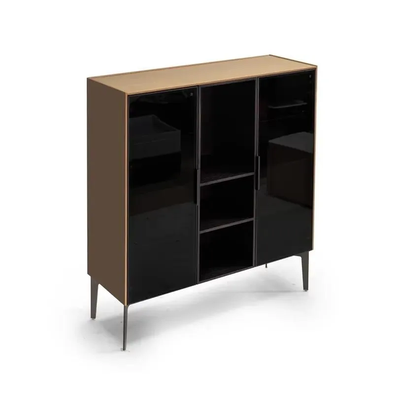 Modern Luxury Solid Wood and Glass Display Cabinet Durable Eco Friendly Living Room Storage Unit Hot Selling Home Furniture