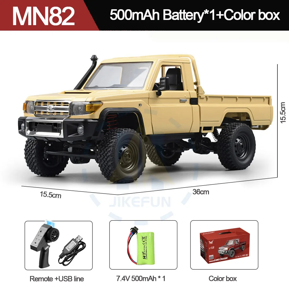 1:12 MN Modell MN82 RC Auto 2.4G RTR Version 4WD 280 Motor Proportional Offroad-Ferngesteuerter Crawler Spielzeug für Jungen Geschenke
