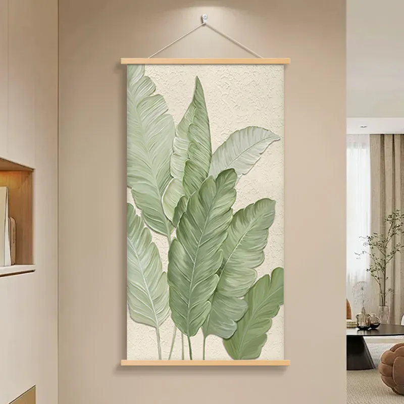 

✨Room Decor Aesthetic Modern Nordic Relief Texture Leaf Wall Art for Entrance Hallway Bedroom Wellness Spa Airbnb Decor