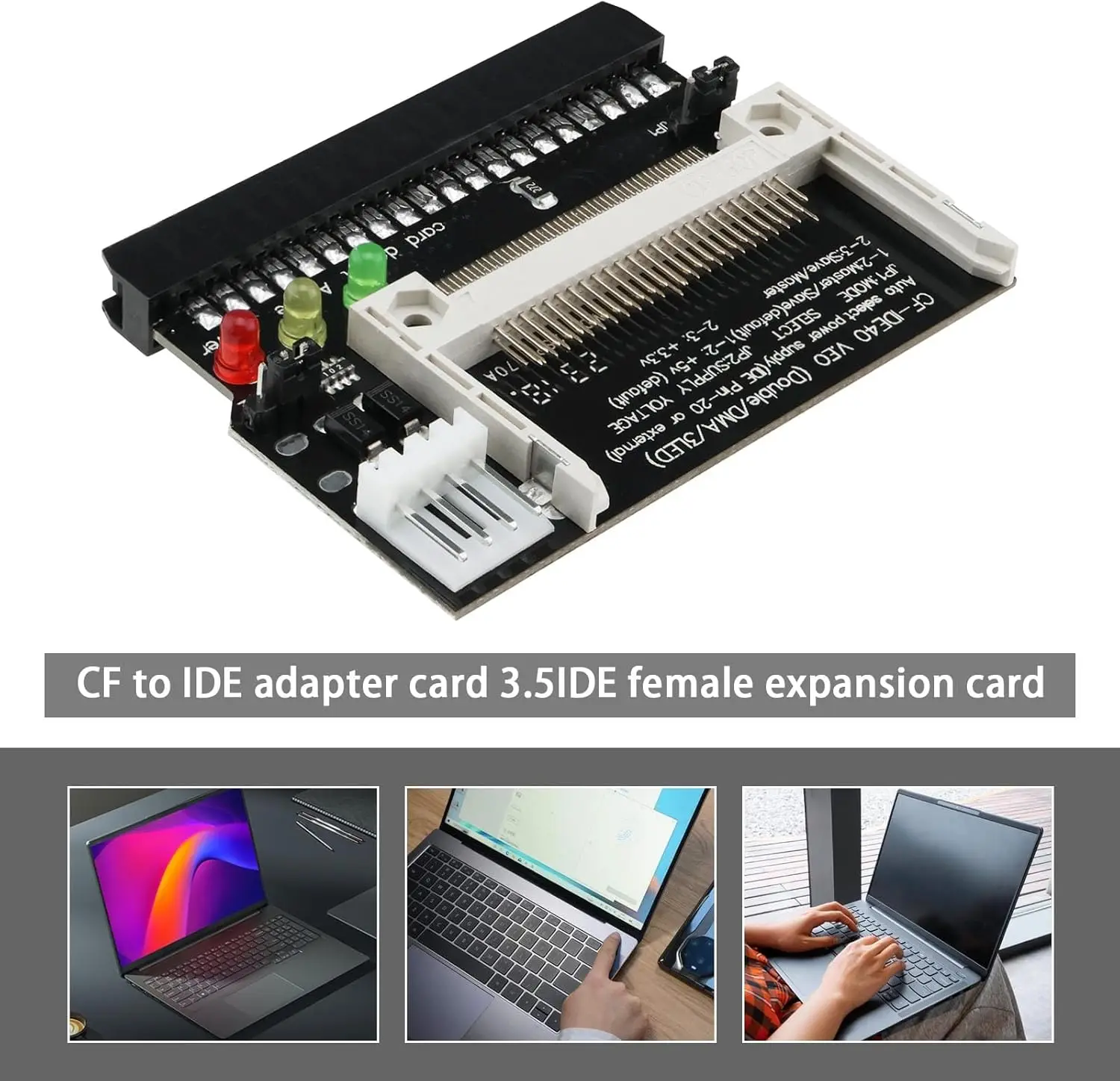 JavicTech 40pin Standard Flash CF to 3.5 Female 40 Pin IDE Bootable Adapter Converter Card CF to IDE Adapter Card