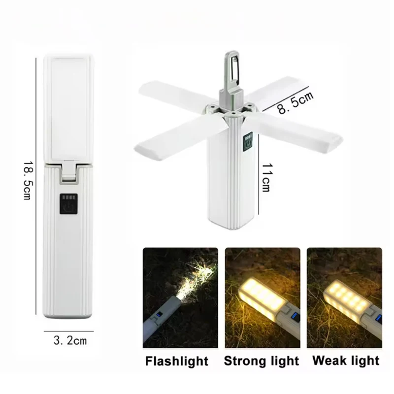 

Многофункциональный переносной светильник для кемпинга, 2000 мАч, перезаряжаемая палатка, люстра, фонарик, складной ручной светильник, уличный водонепроницаемый