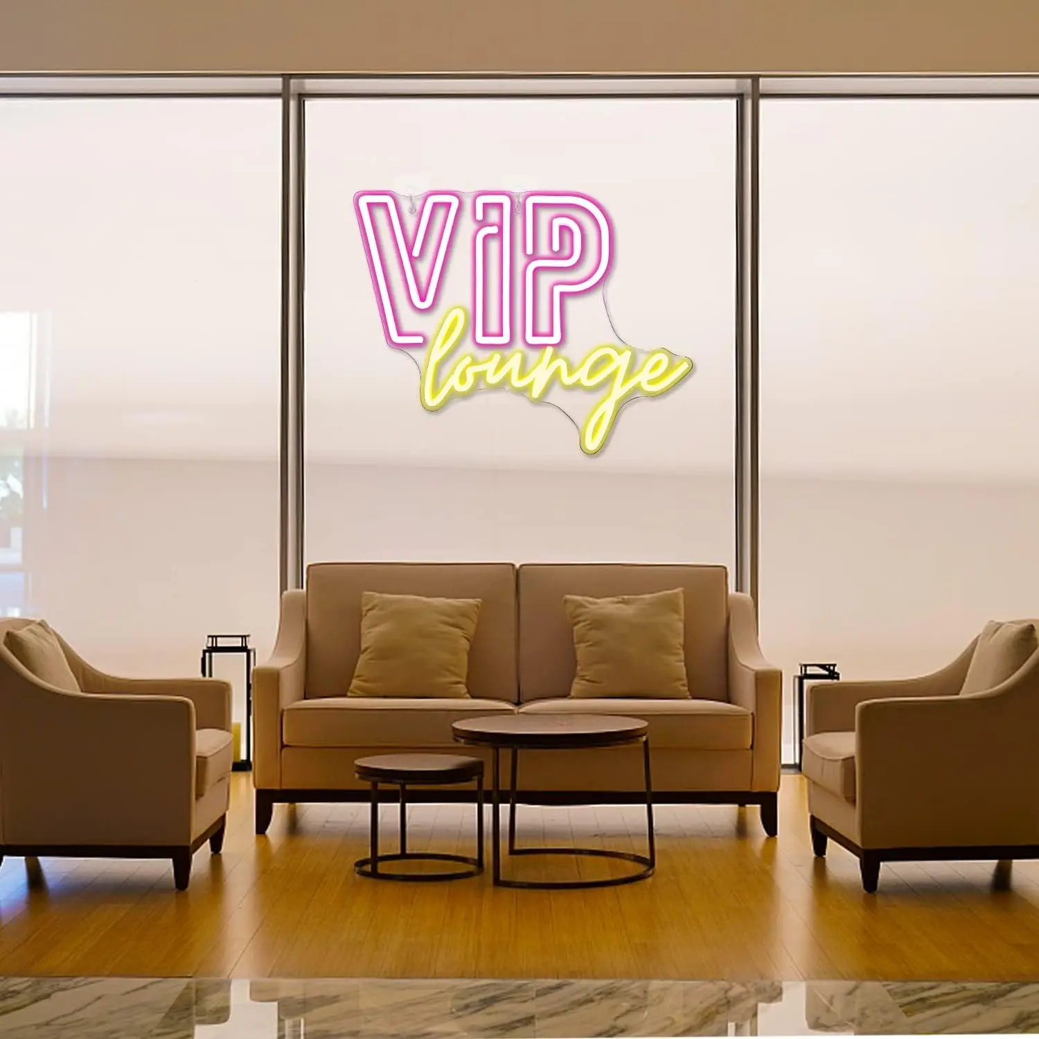 VIP Lounge Neon Signs for Wall Decor, Luzes LED USB, Light Up Sign, Bar, Hotel, Café, Quarto, Decoração de casa