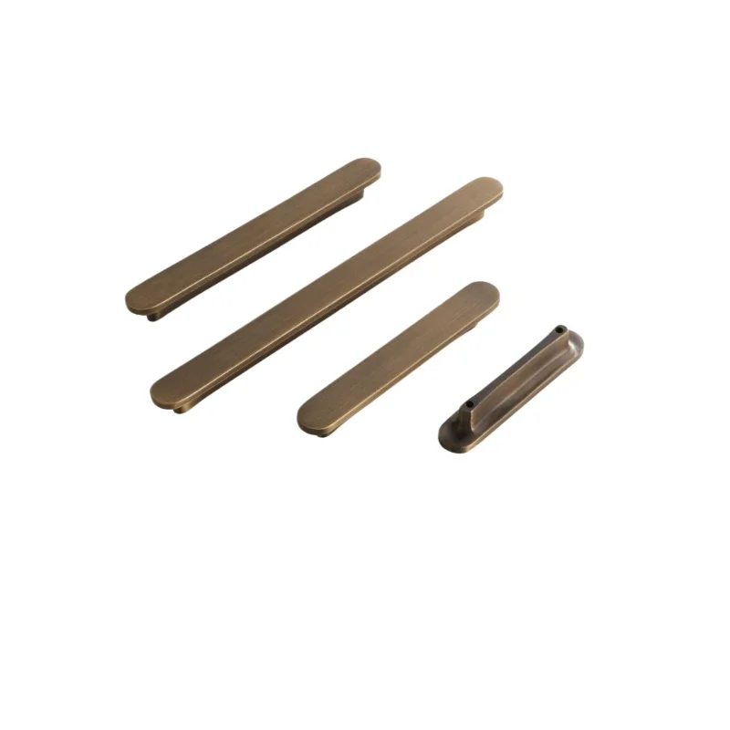 الصلبة النحاس عادي الطراز الحديث العتيقة البرونزية خزانة خزانة مقابض أدراج الأثاث مقبض T-bar #1