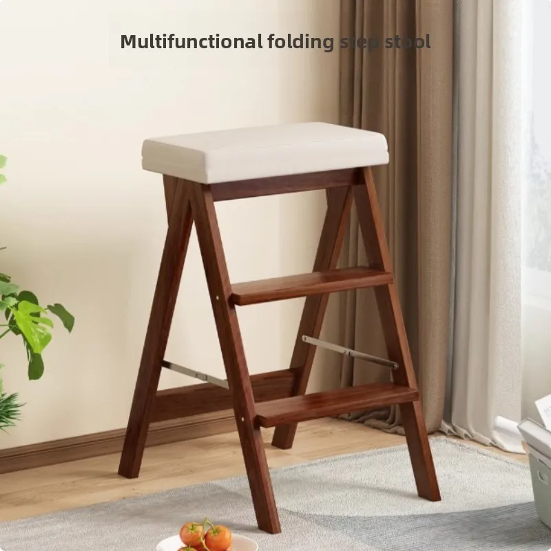

Home Elevation Step Stool, Foldable Kitchen Footstool, 3‑Step Climbing Ladder, Portable Multi‑Use Stepper—For Cabinets & Shelves