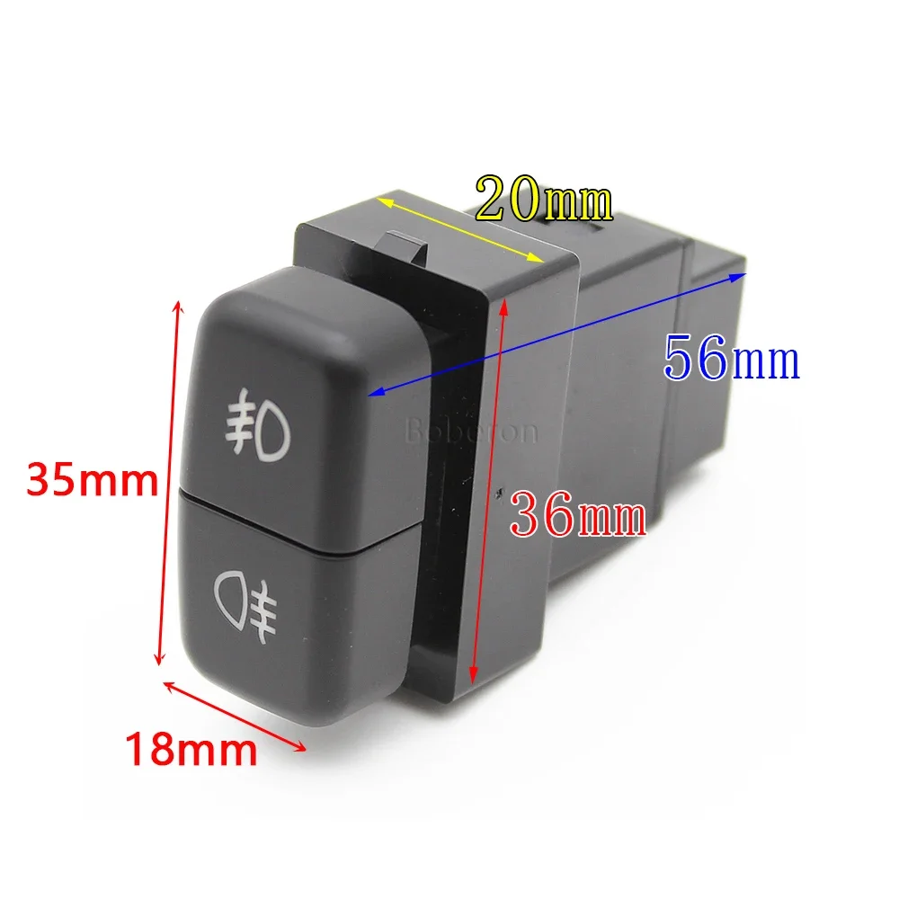 For Mitsubishi Lancer EX Pajero V73 V93 V97 Dual Switch Car Red Light Front Rear Fog Light Differential Lock Button Switch