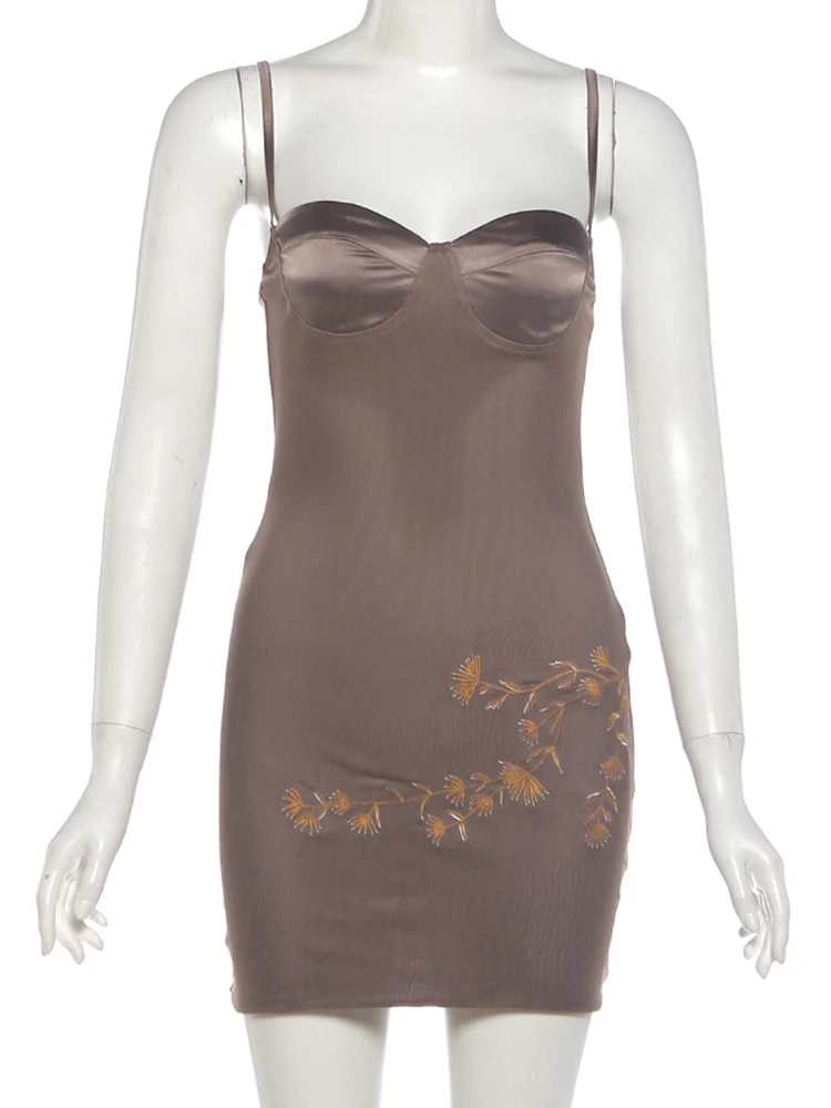 Weird Puss Blumenmuster Damenkleid Patchwork Tiefer Ausschnitt Eng Anliegend Hochelastisch Sexy Party Mitternacht Sommer Mode Mini Bodycon – Detail 4