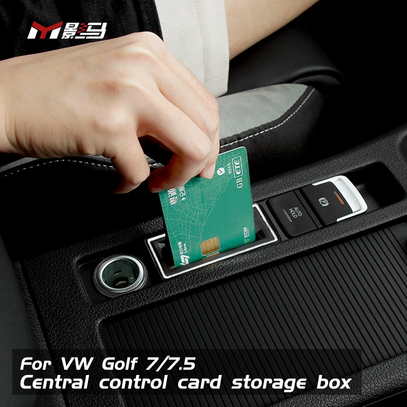 Center Console Armrest Storage Box Card Key Organizer Case Car Interior Accessories New For vw golf 7 MK7 MK7.5