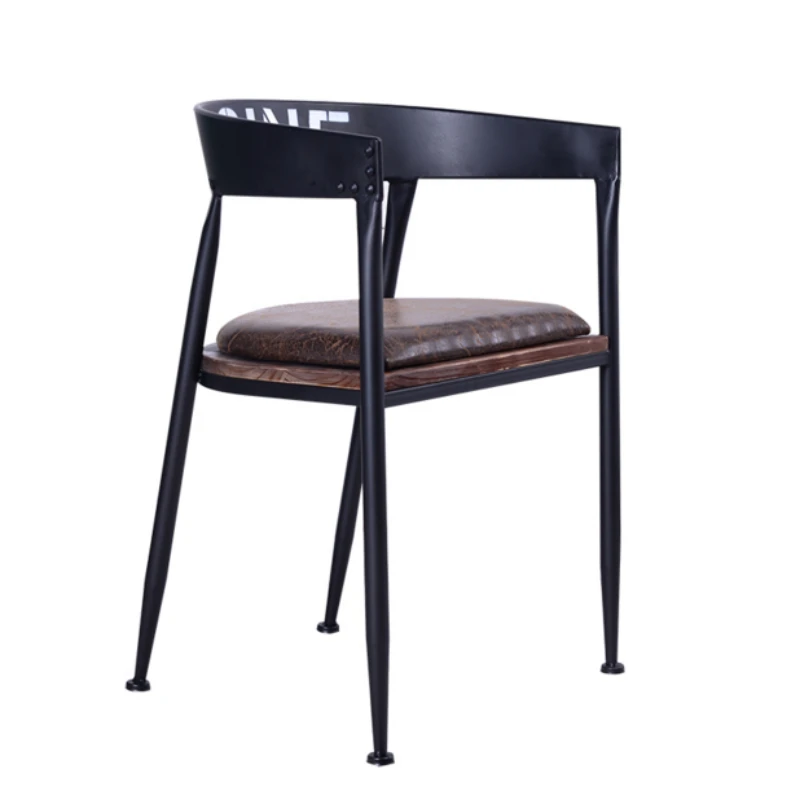 

Leisure Chair Negotiation Solid Wood Vintage Industrial Style Milk Tea Shop
