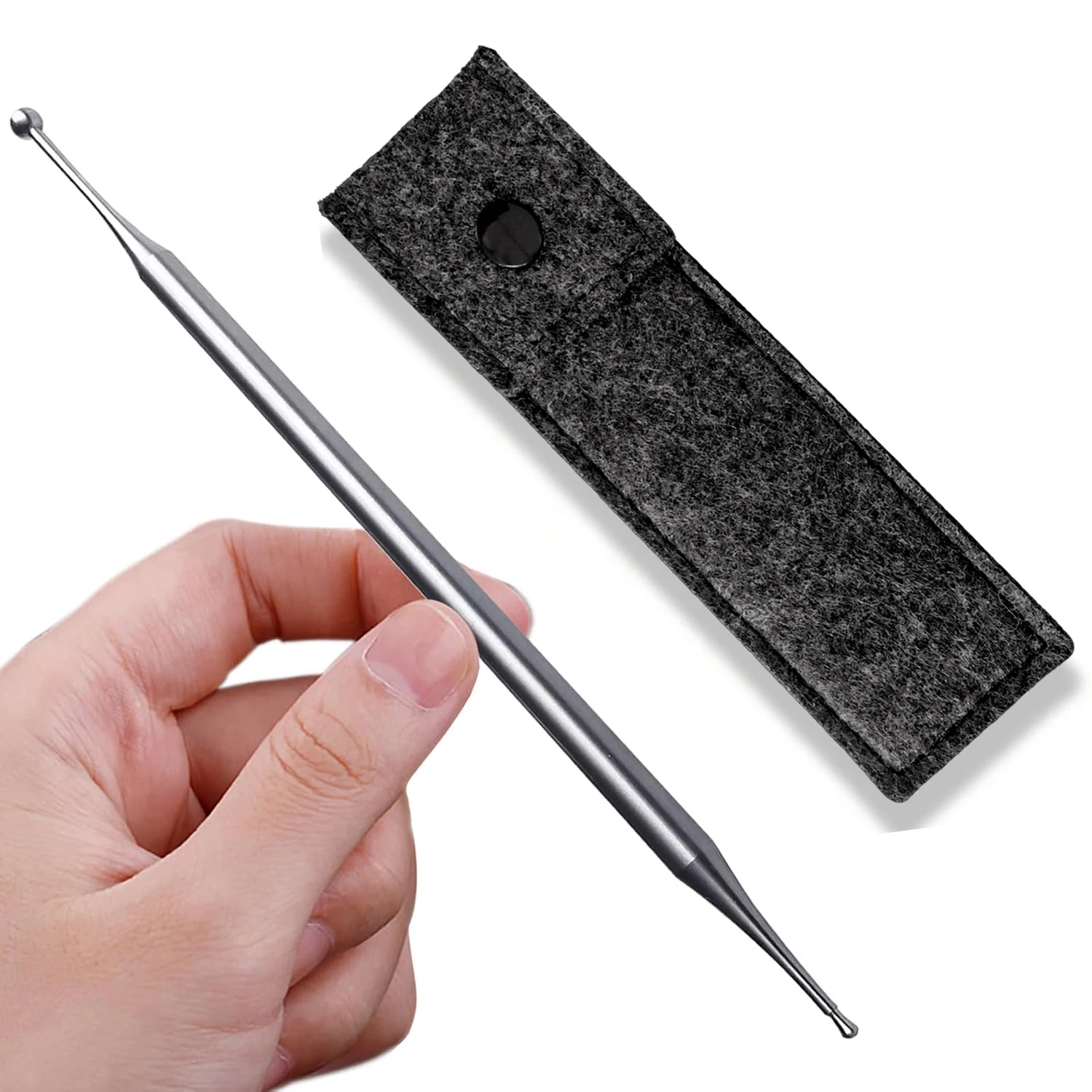 Dual Head Facial Reflexology Tools Stainless Steel Face Acupressure Pen Ear Body Point Probe Massage Tool for Deep Tissue